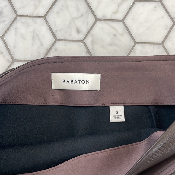 Babaton Vegan Leather Wrap Mini Skirt - Picture 3 of 6